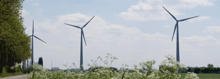 Impressie windpark Waterschap Rijn en IJssel en IJsselwind (initiatief van 4 lokale energiecoöperaties) 